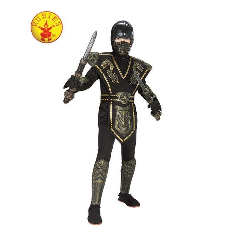 Ninja Gold Dragon Warrior Size M - Jokers Costume Mega Store