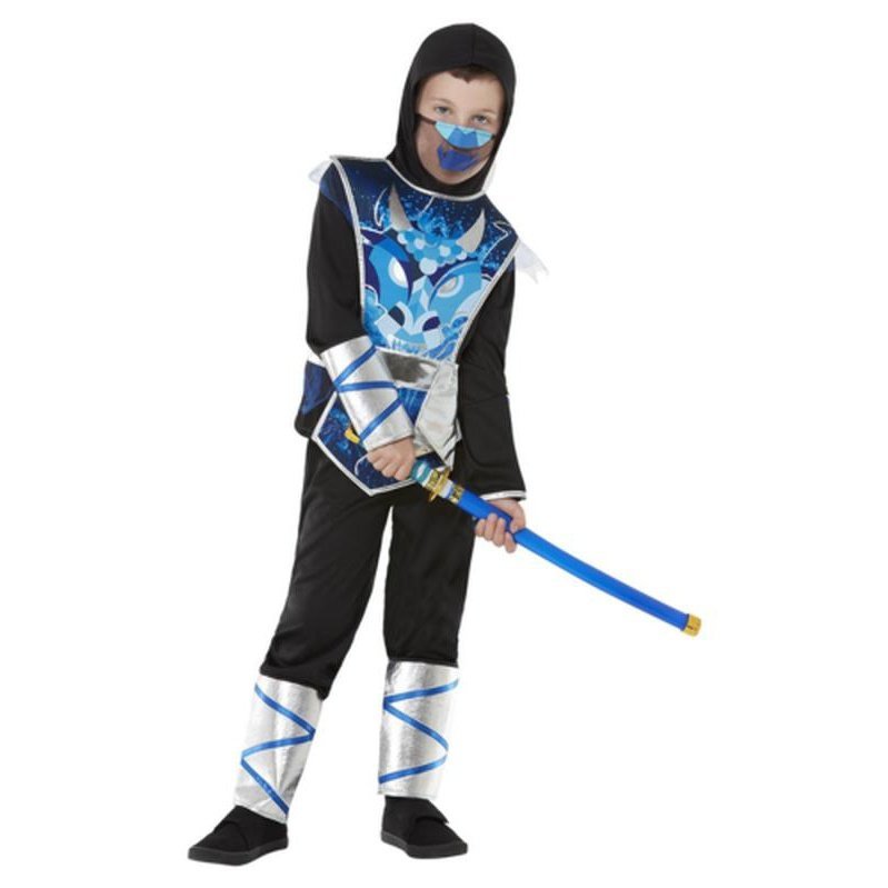 Ninja Warrior Costume, Blue - Jokers Costume Mega Store