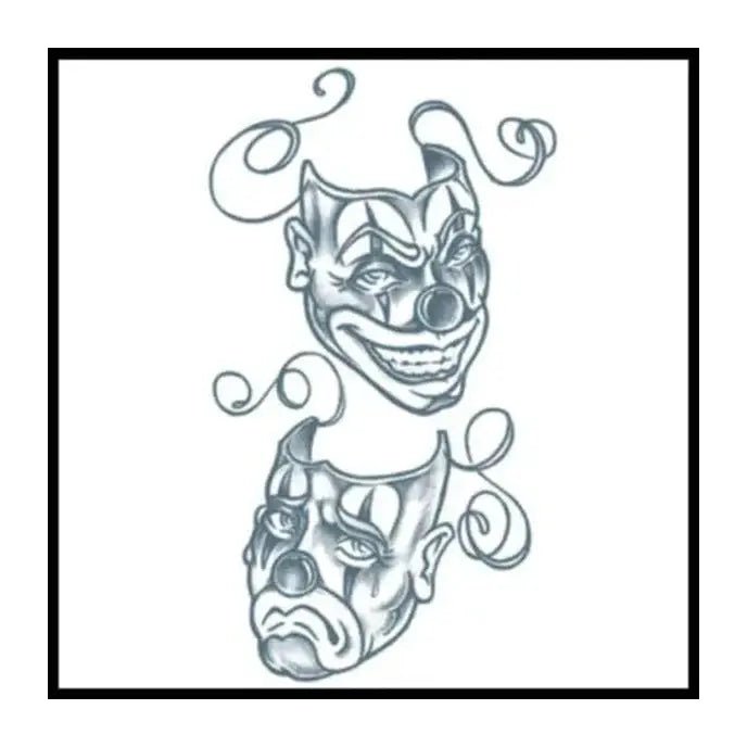 Now And Later Prison Temporary Tattoos - Jokers Costume Mega Store