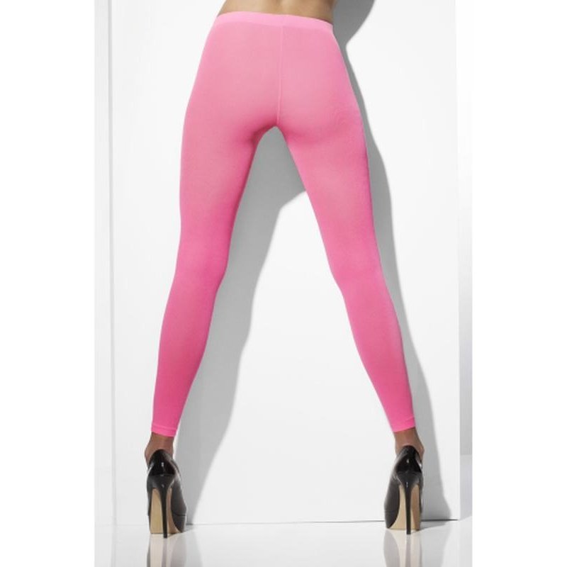Opaque Footless Tights - Neon Pink - Jokers Costume Mega Store