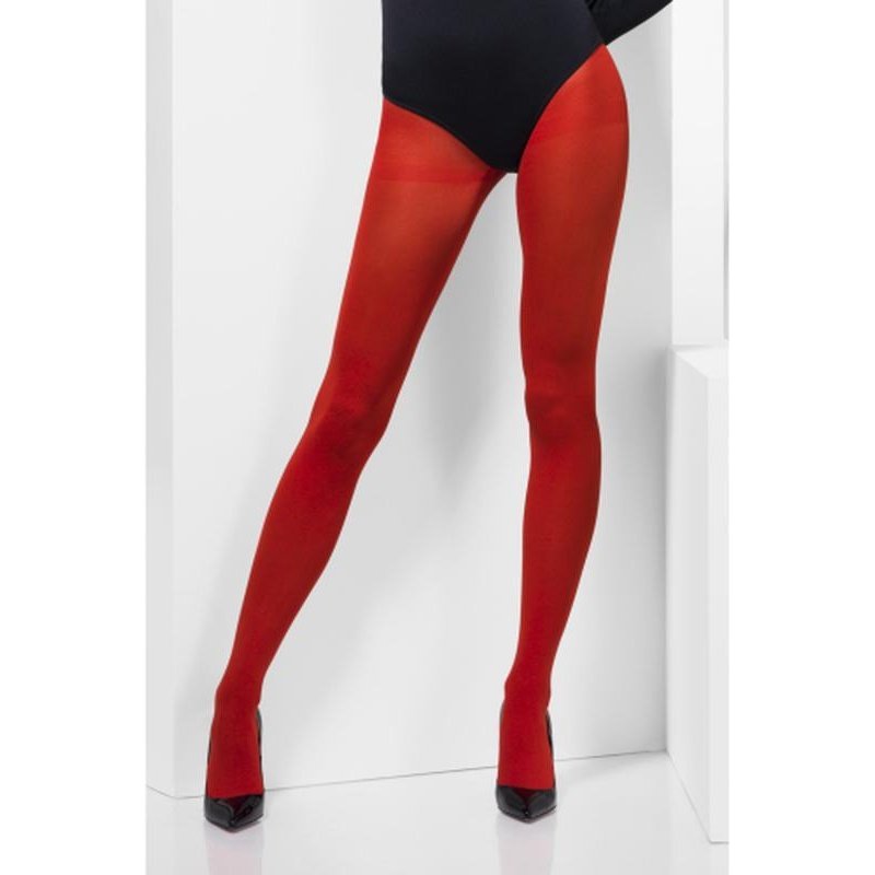 Opaque Tights - Red - Jokers Costume Mega Store