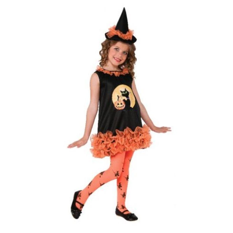 Orange Tutu Witch Size S - Jokers Costume Mega Store