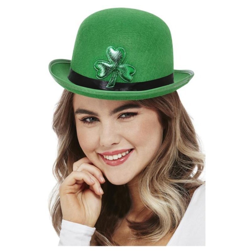 Paddy's Day Bowler Hat, Felt - Jokers Costume Mega Store