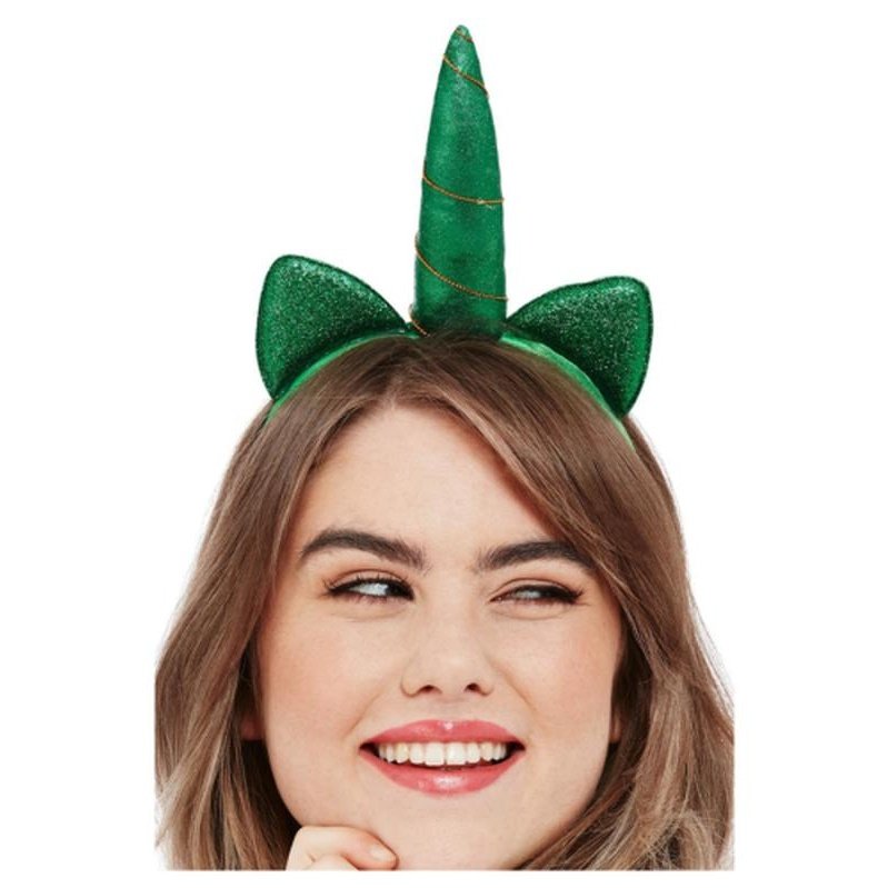 Paddy's Day Metallic Unicorn Headband - Jokers Costume Mega Store