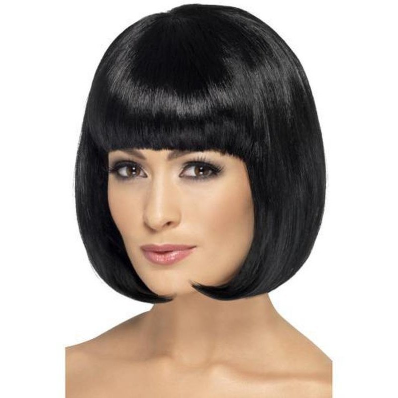 Partyrama Wig, 12 inch - 12 inch, Black - Jokers Costume Mega Store