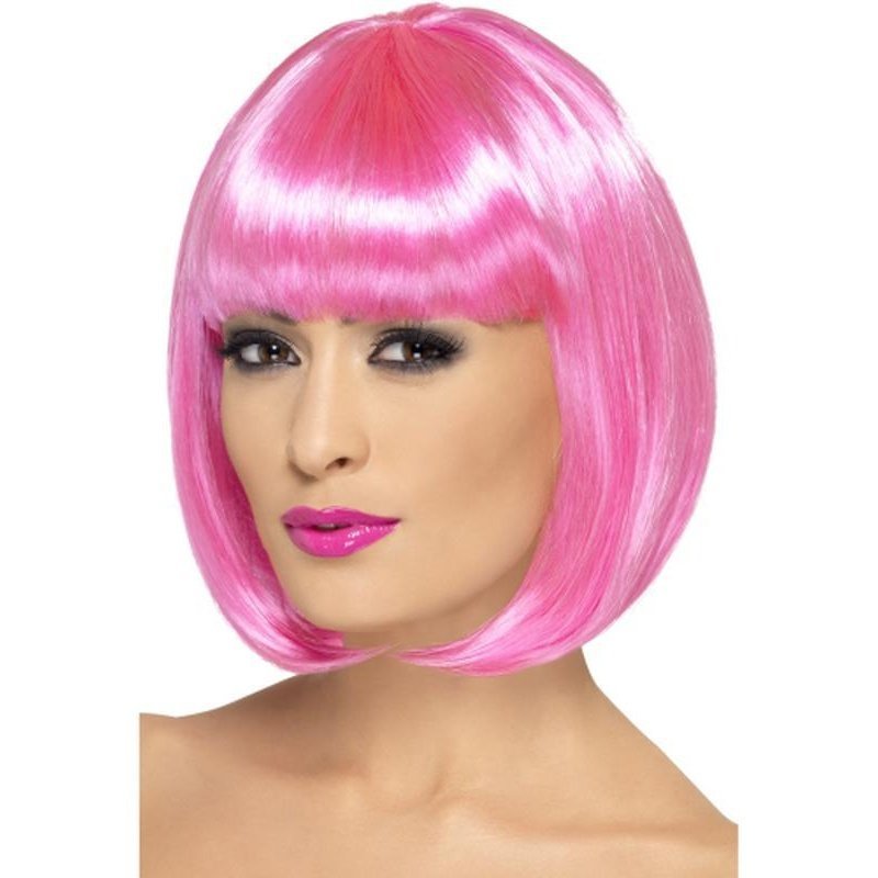 Partyrama Wig, 12 inch - 12 inch, Pink - Jokers Costume Mega Store