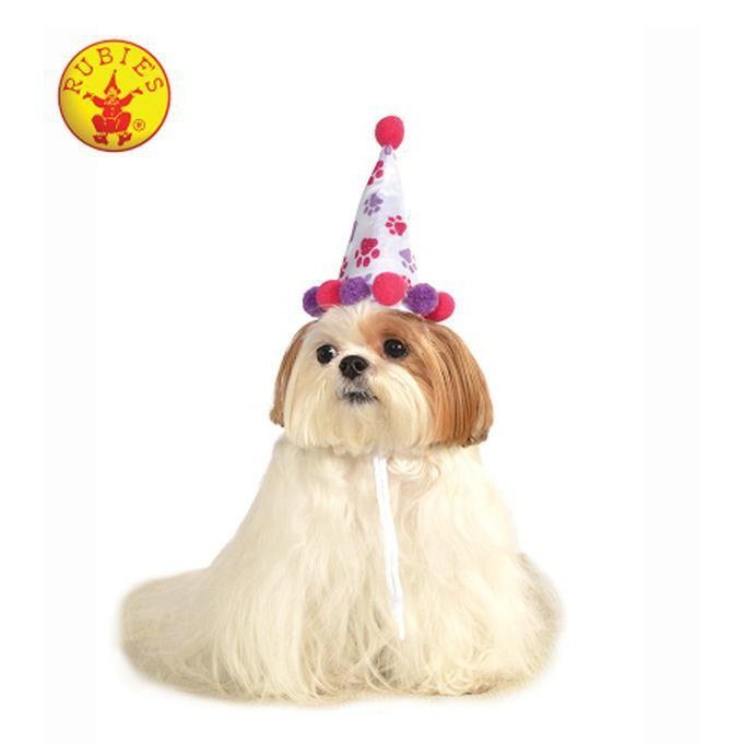 Paw Print Girl Pet Birthday Hat Size M L - Jokers Costume Mega Store