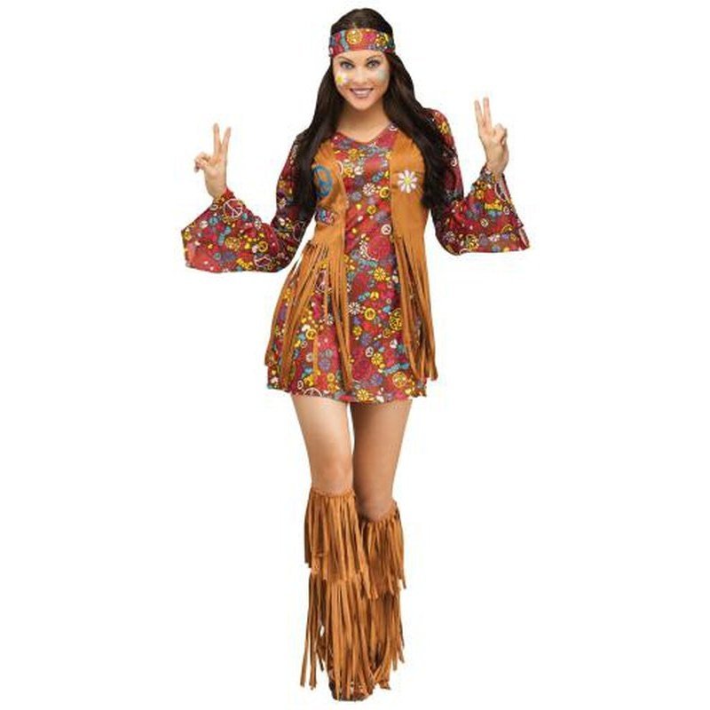 Peace & Love Hippie Adult,Costume - Jokers Costume Mega Store