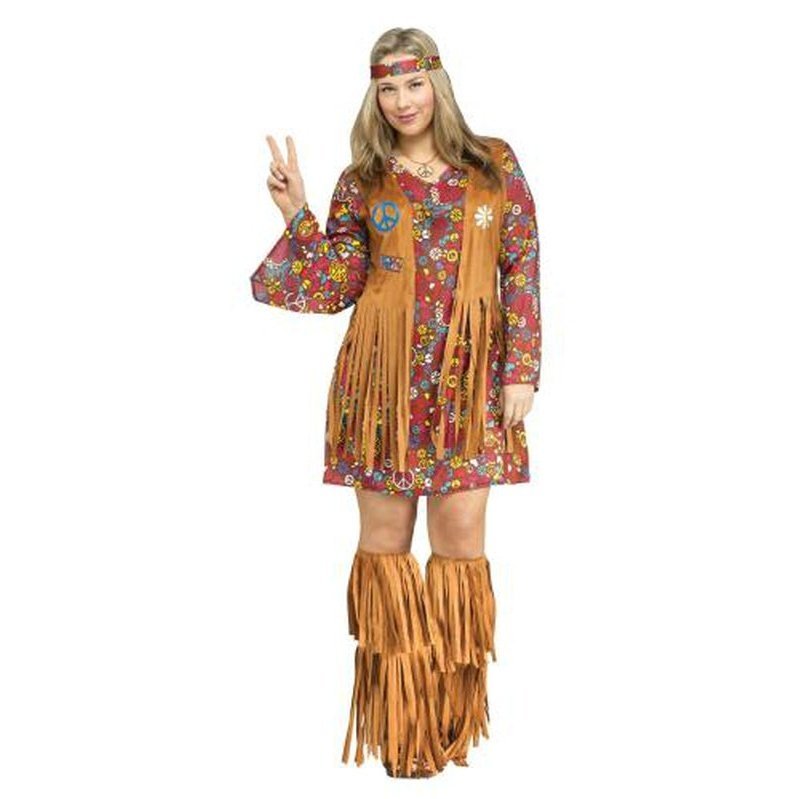 Peace & Love Hippie Costume Plus Size - Jokers Costume Mega Store