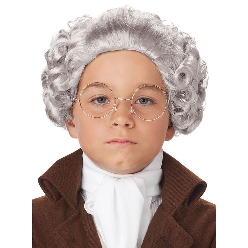 Peruke Boys 18th Century Grey Costume Wig - Jokers Costume Mega Store