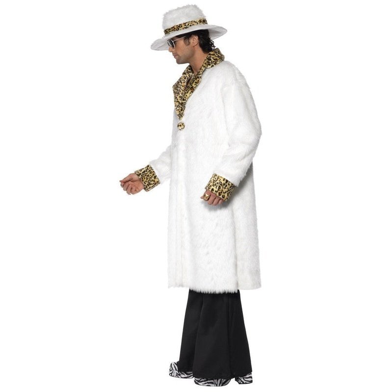 Mens faux fur hot sale pimp coat