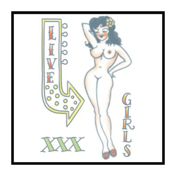 Pin Up – Girlfriend 1950’s – Temporary Tattoo - Jokers Costume Mega Store