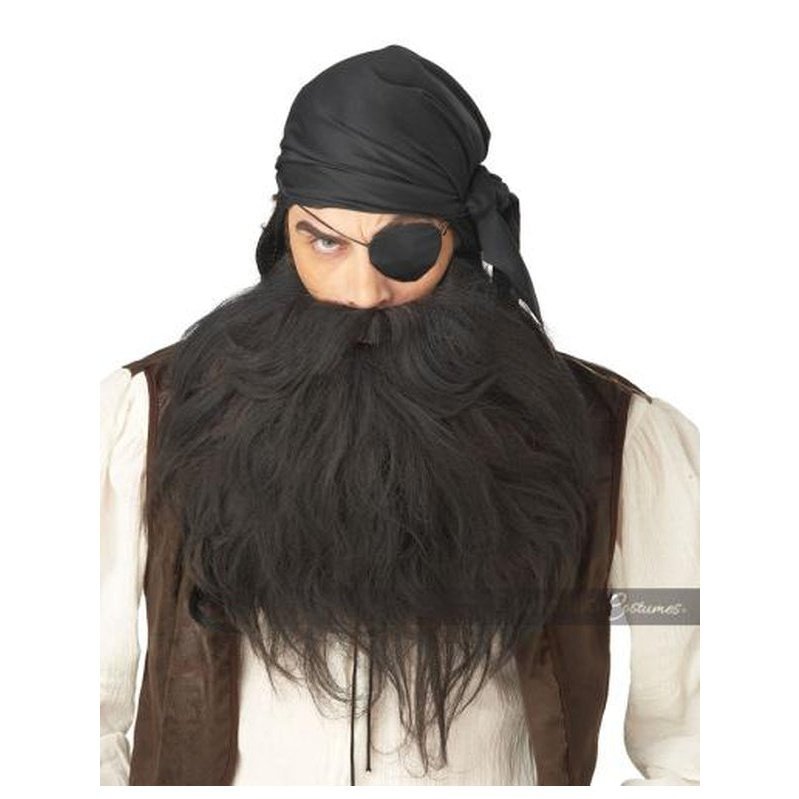 Pirate Beard & Moustache Black - Jokers Costume Mega Store