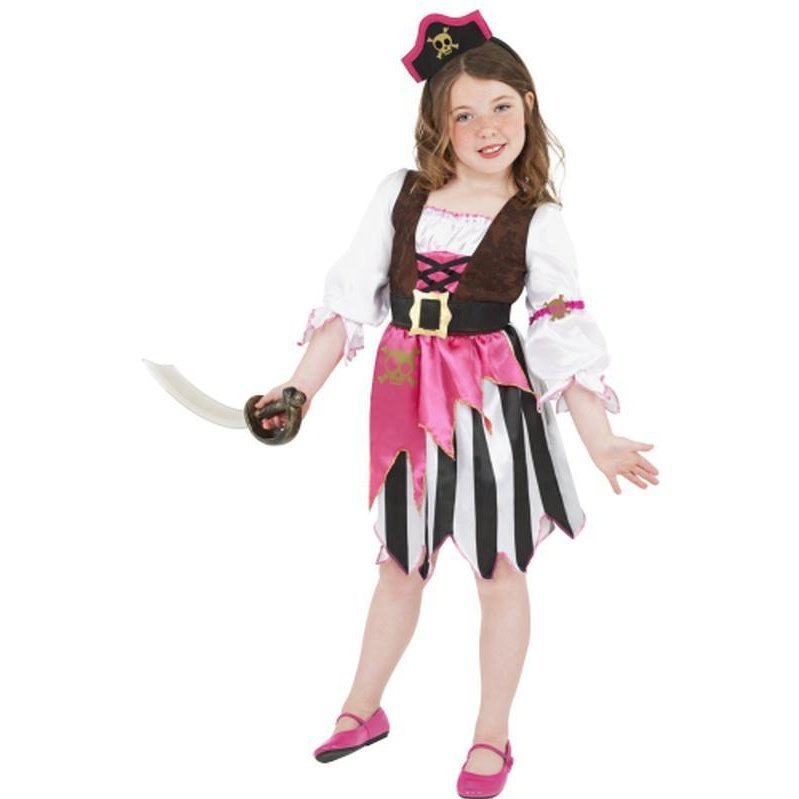 Pirate Girl Costume, Pink - Jokers Costume Mega Store