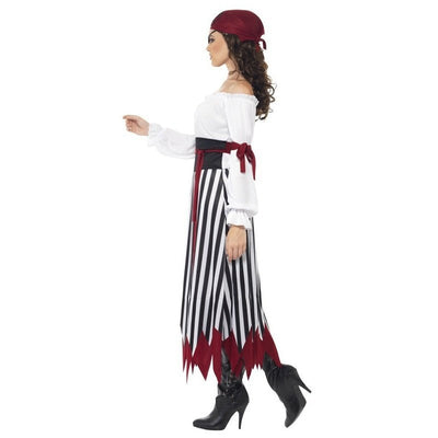 Pirate Lady Costume - Black and White - Jokers Costume Mega Store