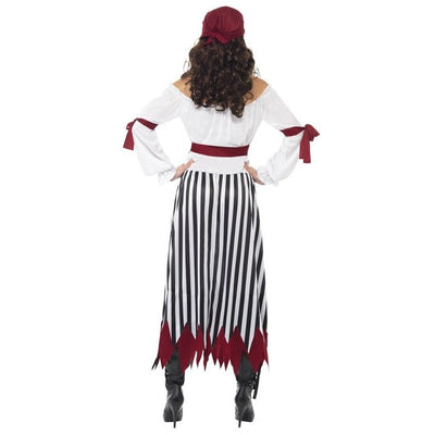Pirate Lady Costume - Black and White - Jokers Costume Mega Store