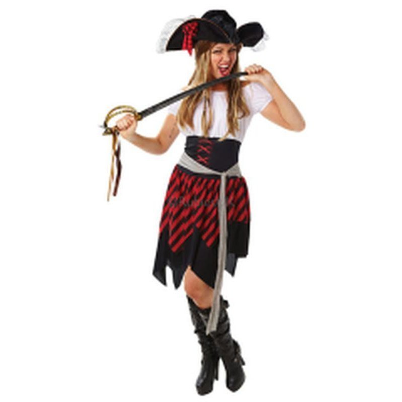 Pirate Lady Costume Size L - Jokers Costume Mega Store