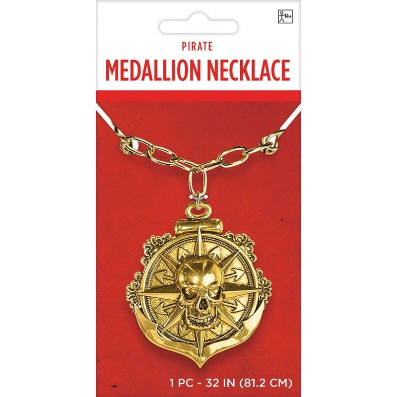 Pirate Medallion Necklace - Jokers Costume Mega Store