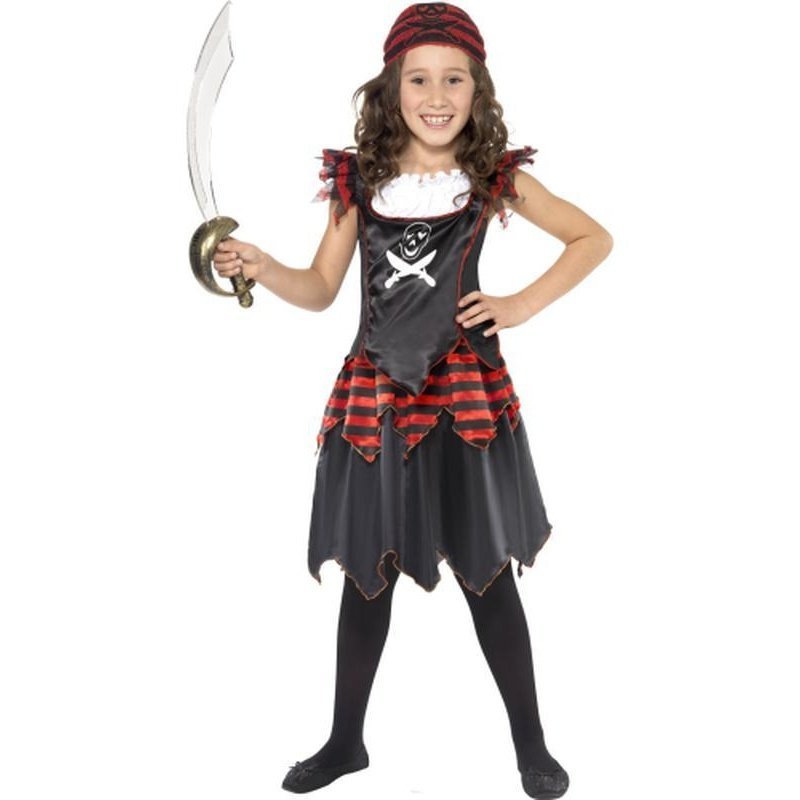 Pirate Skull & Crossbones Girl Costume - Jokers Costume Mega Store