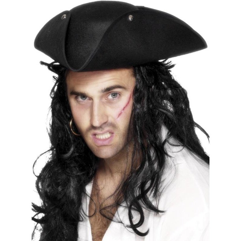 Pirate Tricorn Hat with Studs - Jokers Costume Mega Store