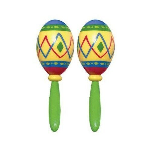 Plastic Colorful Fiesta Maracas Set Of 2 - Jokers Costume Mega Store