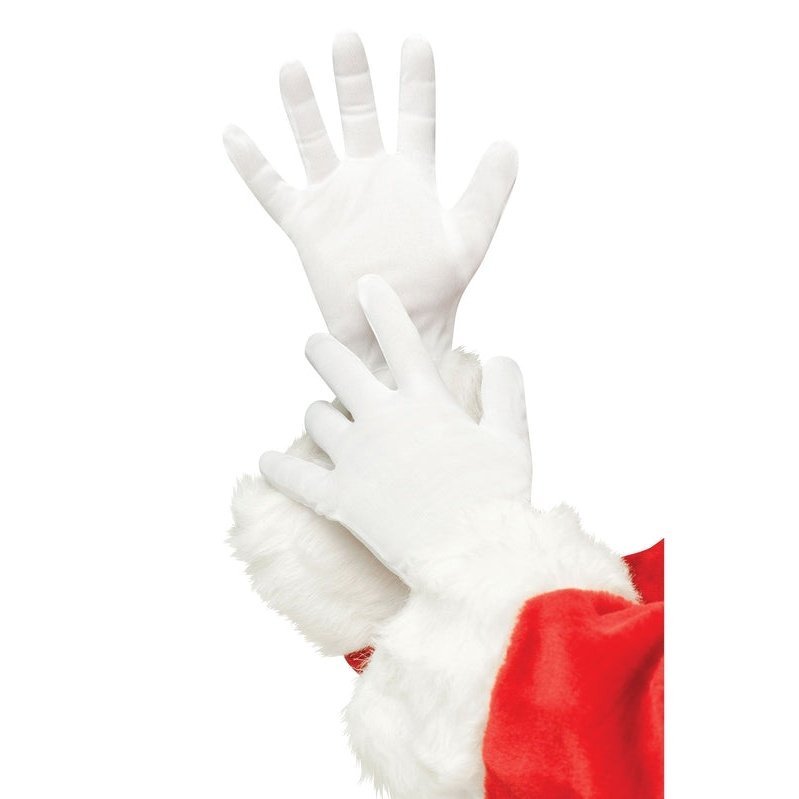 Plus Size Gloves White - Jokers Costume Mega Store
