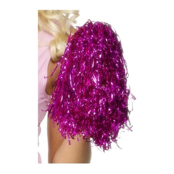 Pom Poms Metallic, Pink - Jokers Costume Mega Store