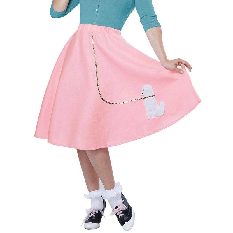 50s Vintage Poodle Skirt for Women Retro Pink Costume – Jokers