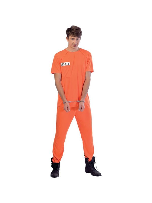 Prisoner Orange Inmate Convict Costume - Jokers Costume Mega Store