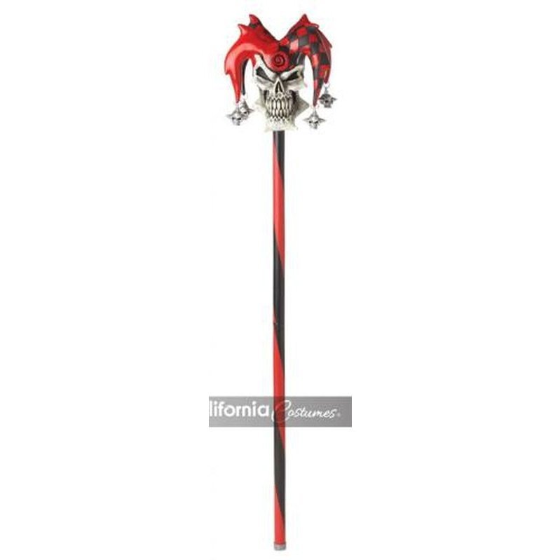 Psycho Jester Cane Red/Black - Jokers Costume Mega Store