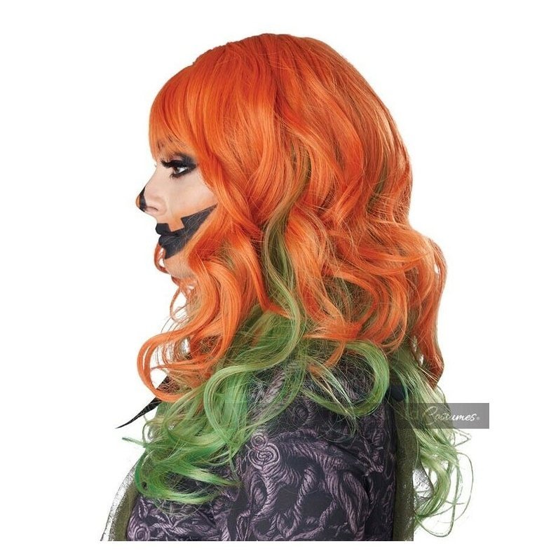 Green and orange on sale wig