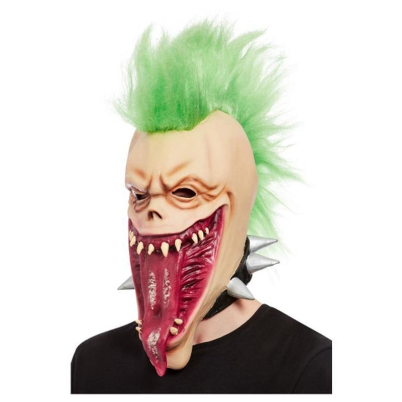 Punk Skull Overhead Mask, Latex - Jokers Costume Mega Store