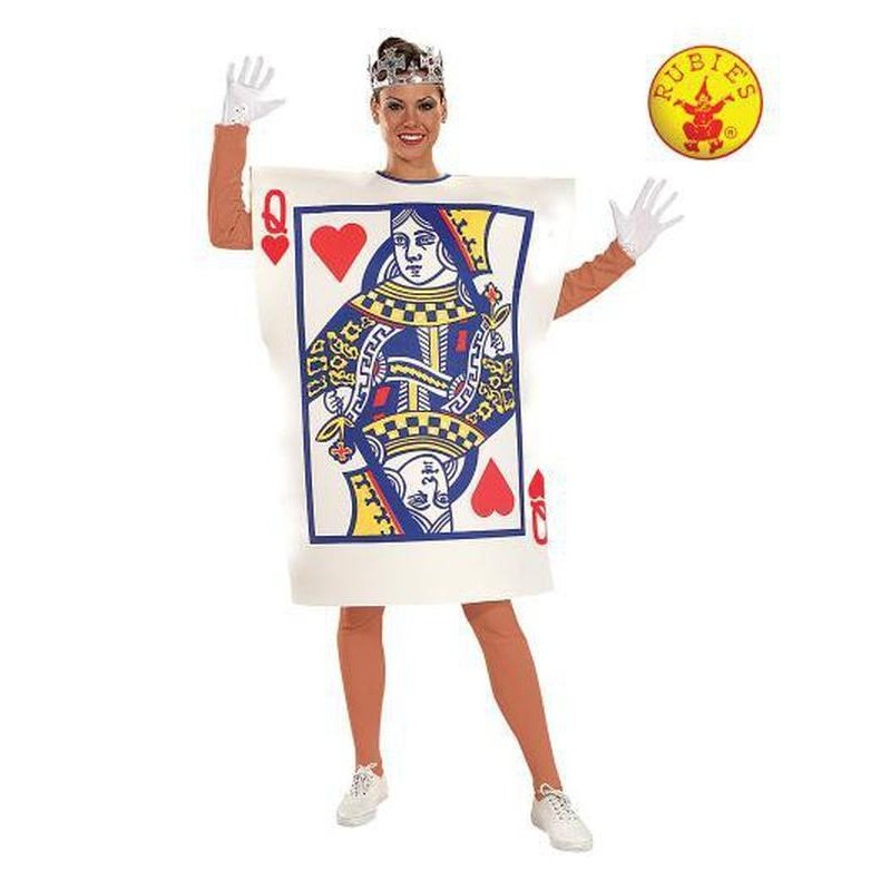 Queen Of Hearts Card Playing Costume Size Std - Jokers Costume Mega Store