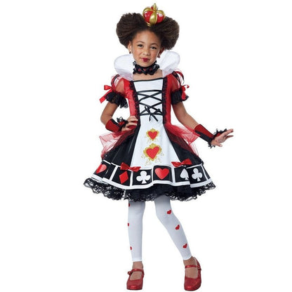Queen Of Hearts Deluxe Girls Costume - Jokers Costume Mega Store