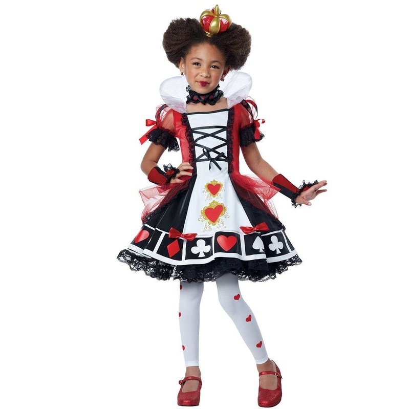 Queen Of Hearts Deluxe Girls Costume - Jokers Costume Mega Store