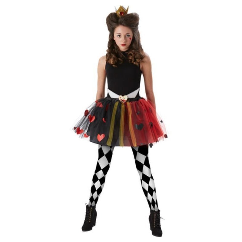 Queen Of Hearts Tween Tutu Set Size S - Jokers Costume Mega Store