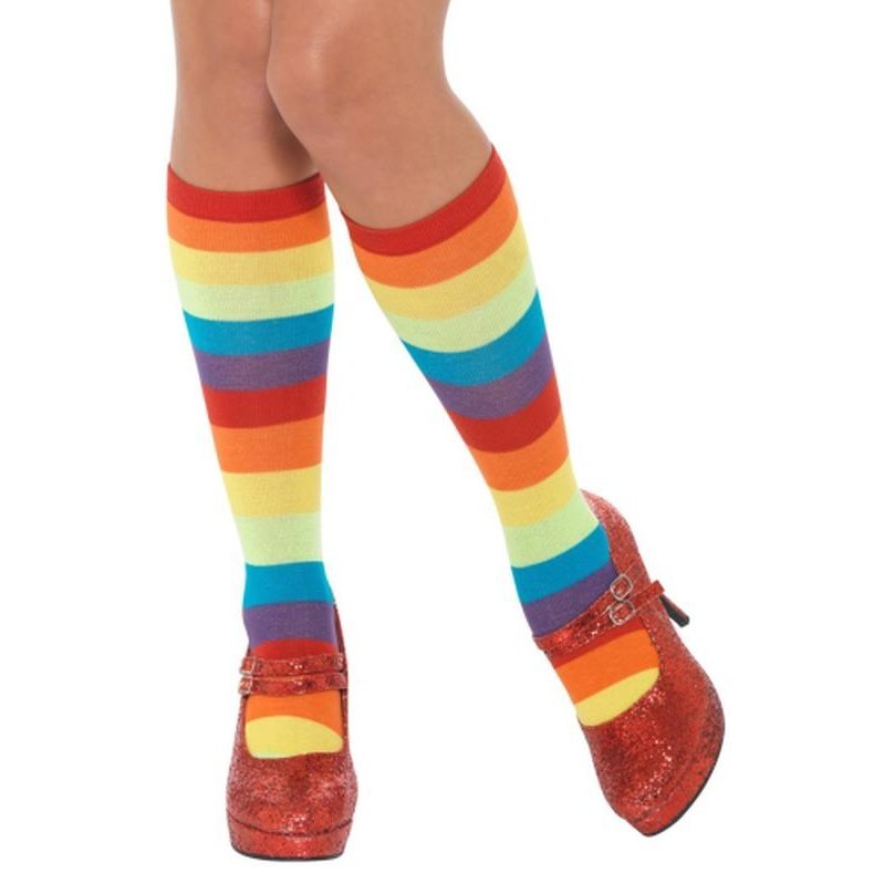 Rainbow Clown Socks - Jokers Costume Mega Store