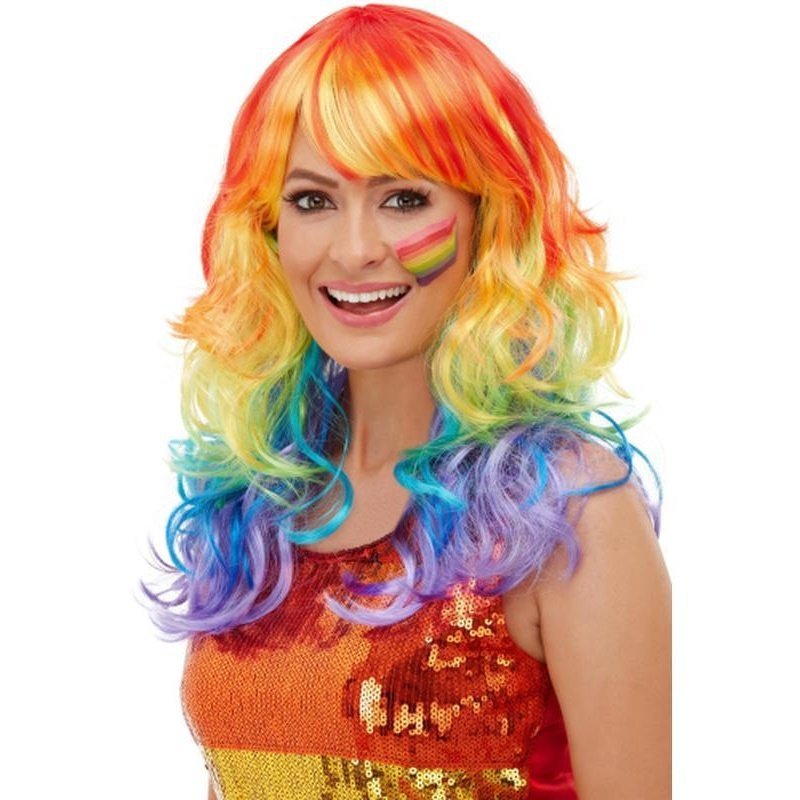 Rainbow Glam Wig - Jokers Costume Mega Store