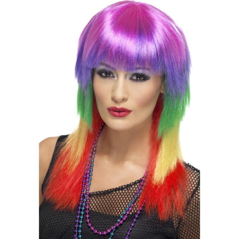 Rainbow Rocker Wig - Jokers Costume Mega Store