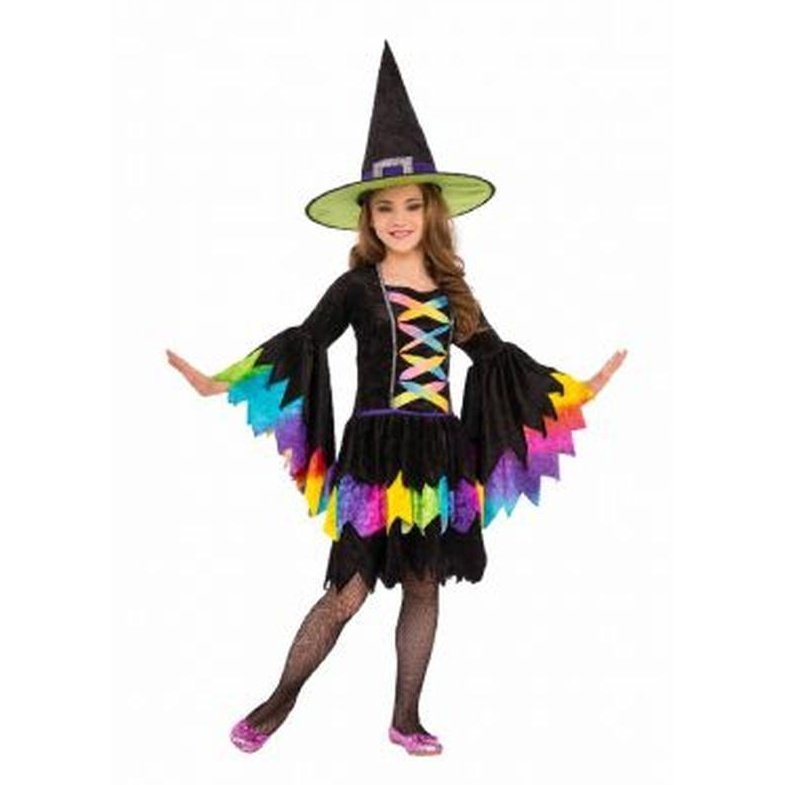 Rainbow Witch Costume Size L - Jokers Costume Mega Store