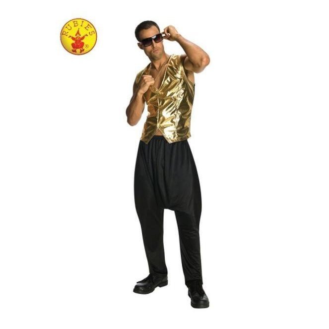 90's Funky Music Rapper Gold Vest Costume by Rubie's – Jokers Costume ...