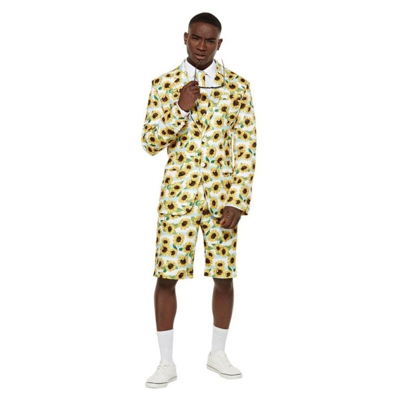 Ray Of Sunshine Sunflower Suit, Yellow - Jokers Costume Mega Store