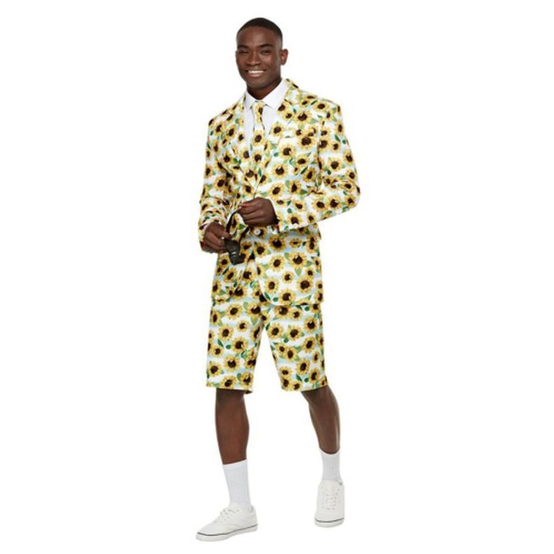 Ray Of Sunshine Sunflower Suit, Yellow - Jokers Costume Mega Store