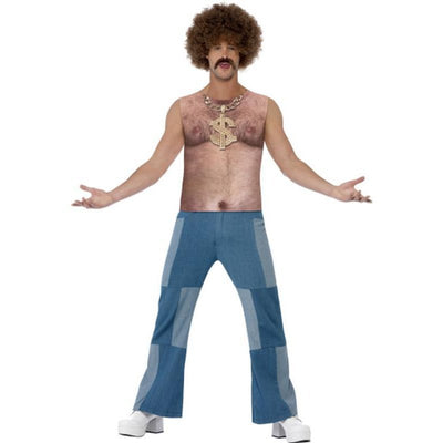 Realistic 70s Hairy Chest, Sleeveless Top - Jokers Costume Mega Store
