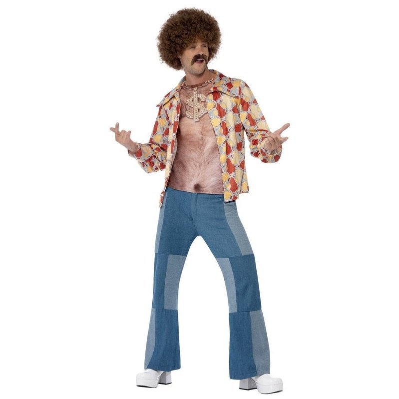 Realistic 70s Hairy Chest, Sleeveless Top - Jokers Costume Mega Store
