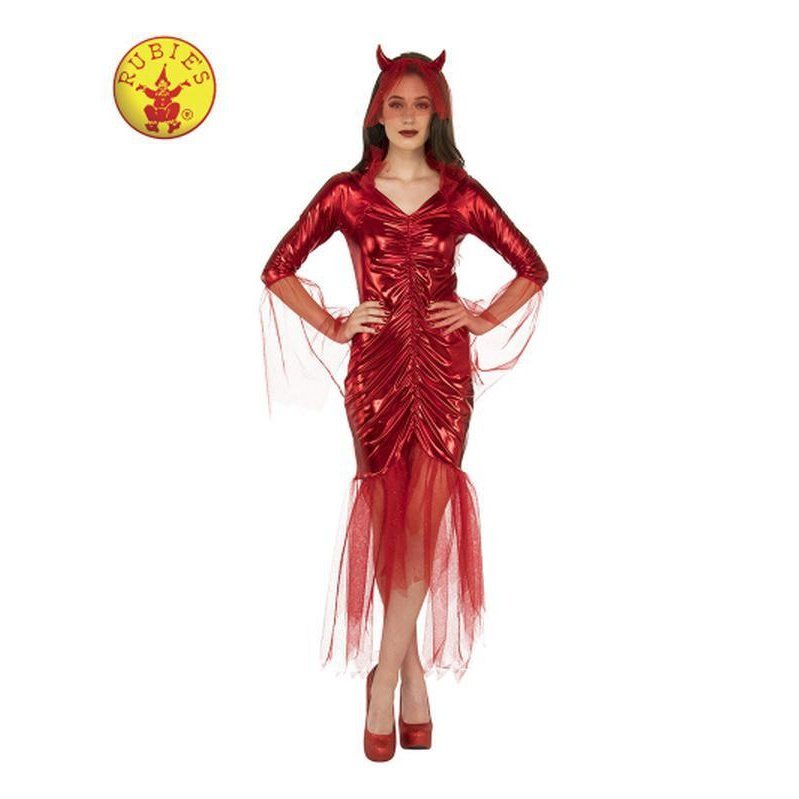 Red Devil Bride Costume Size Std - Dress and Headpiece – Jokers Costume ...