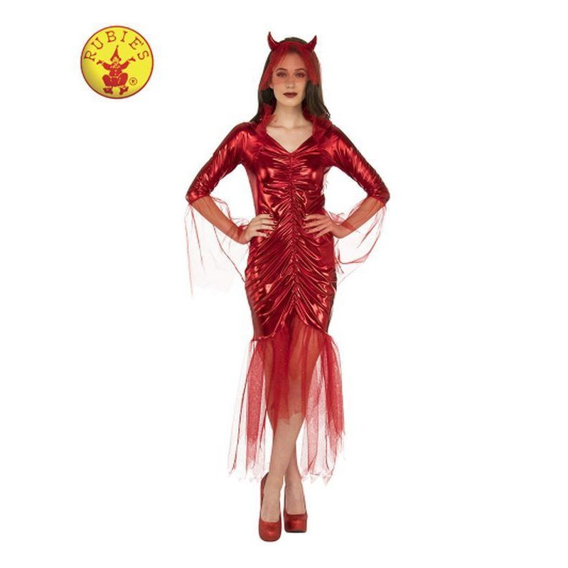 Red Devil Bride Costume Size Std - Jokers Costume Mega Store