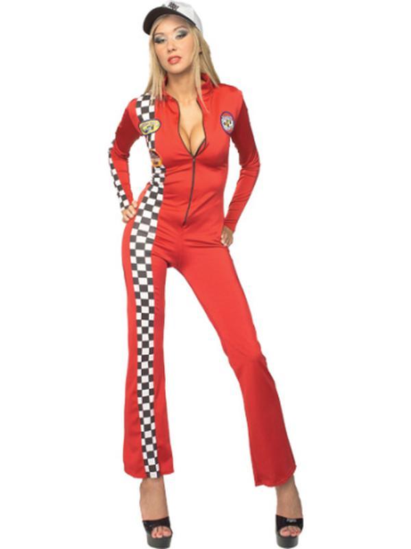 Red Racer Secret Wishes Long Jumpsuit Size M - Jokers Costume Mega Store