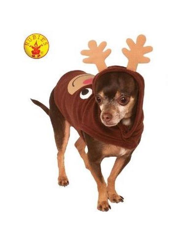 Reindeer Hoodie Pet Costume Size L - Jokers Costume Mega Store