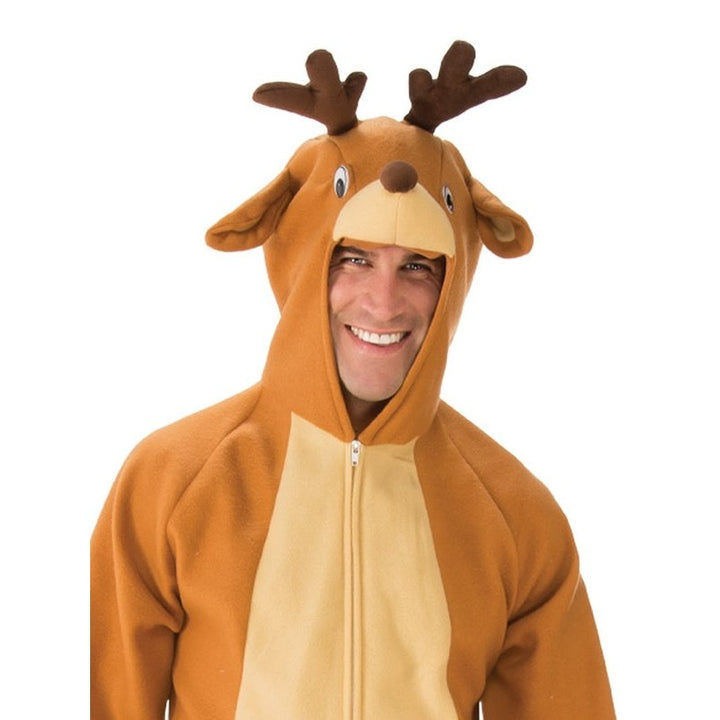 Reindeer Onesie Jumpsuit, Adult - Jokers Costume Mega Store